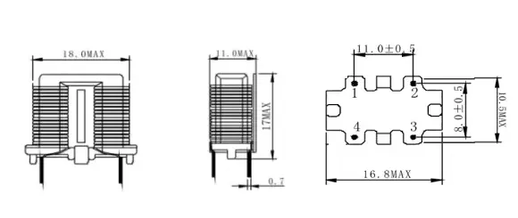 SUQ12V Series Flat Common Mode SMD Inductors