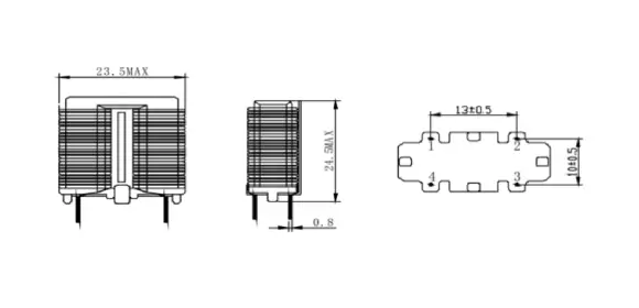SUQ19H Series Flat Line Common Mode Choke Inductors